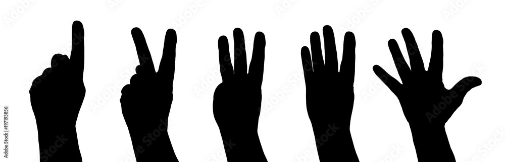 Counting hand - five Counting hand - five