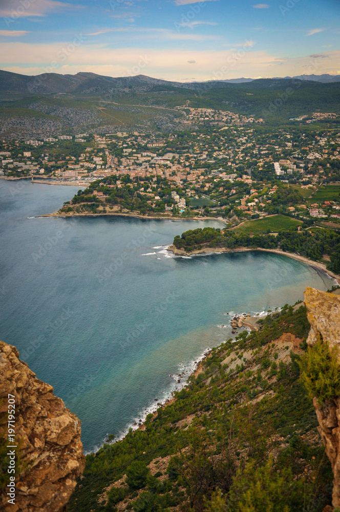 Blue Sea seen from the Top of the Creeks of Cassis
