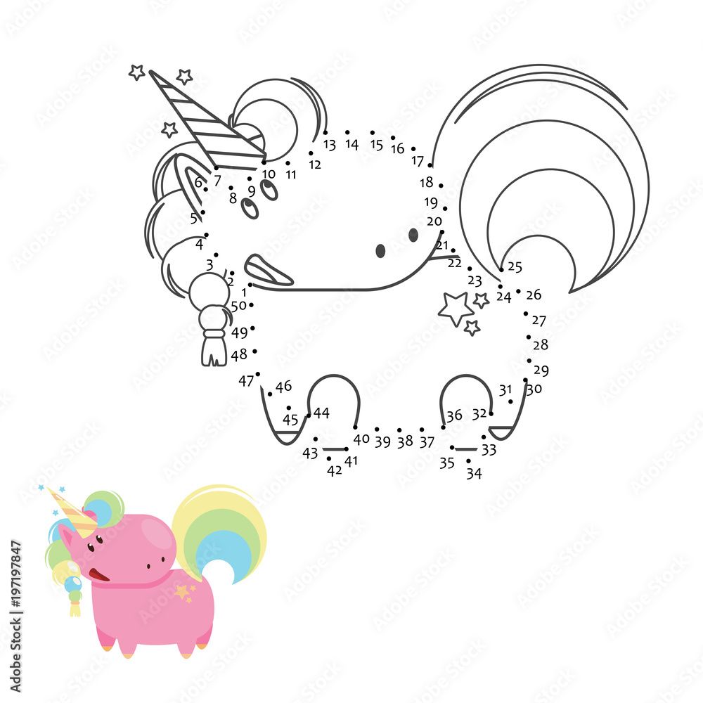 Educational game for kids: Dot to Dot. Connect the dots puzzle ...