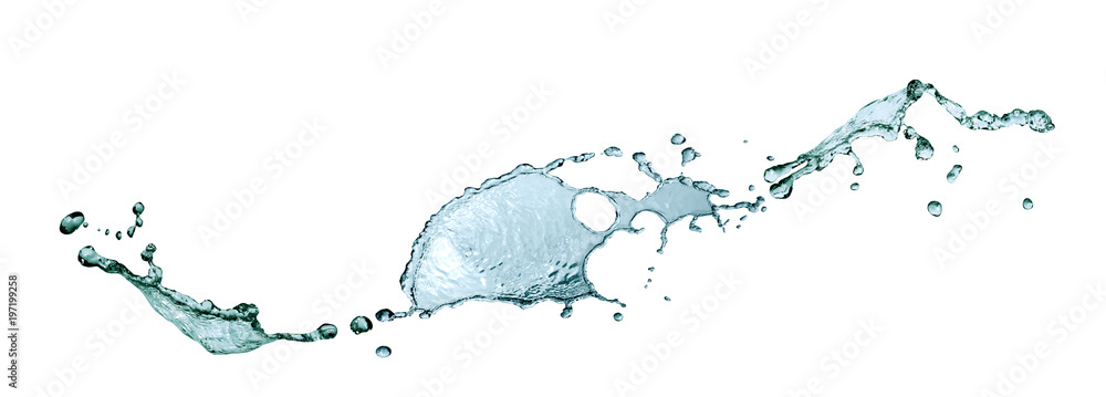 Obraz premium Water Splash On White