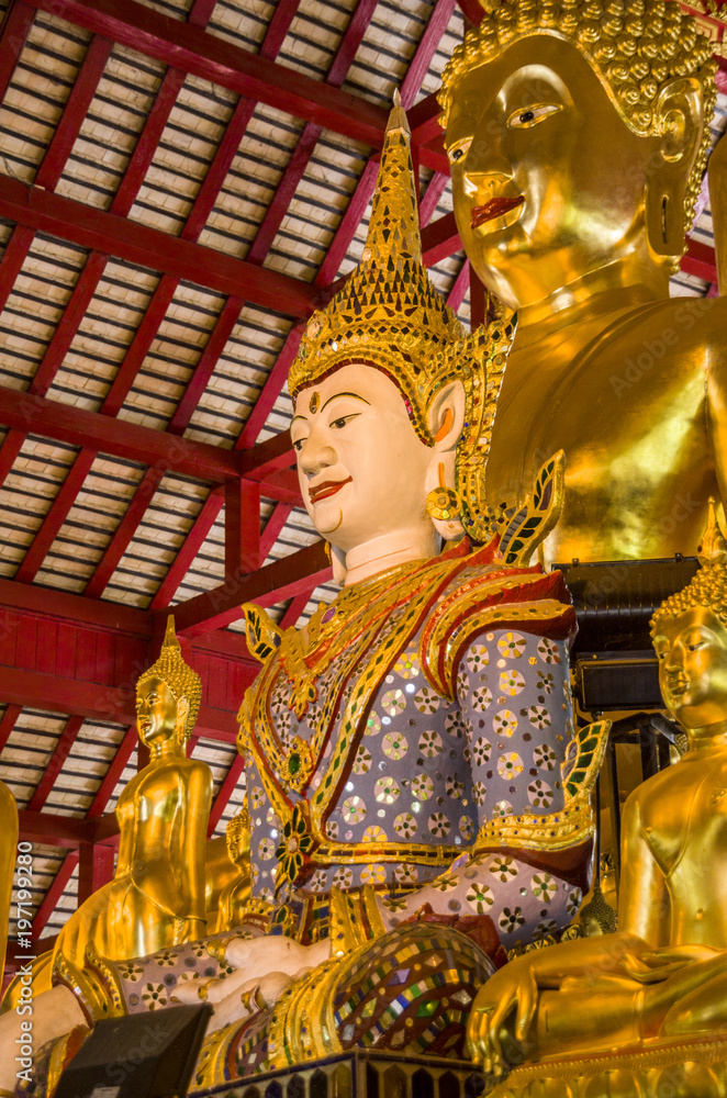 Obraz premium Wat Suan Dok Buddhist Temple In Chiangmai Thailand.