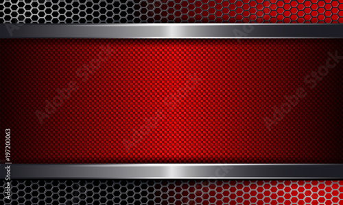 Geometric background with a red frame.