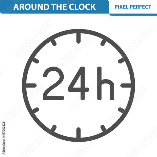 Around The Clock Icon. EPS 8 format.