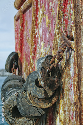 abstract with rusty chain photo