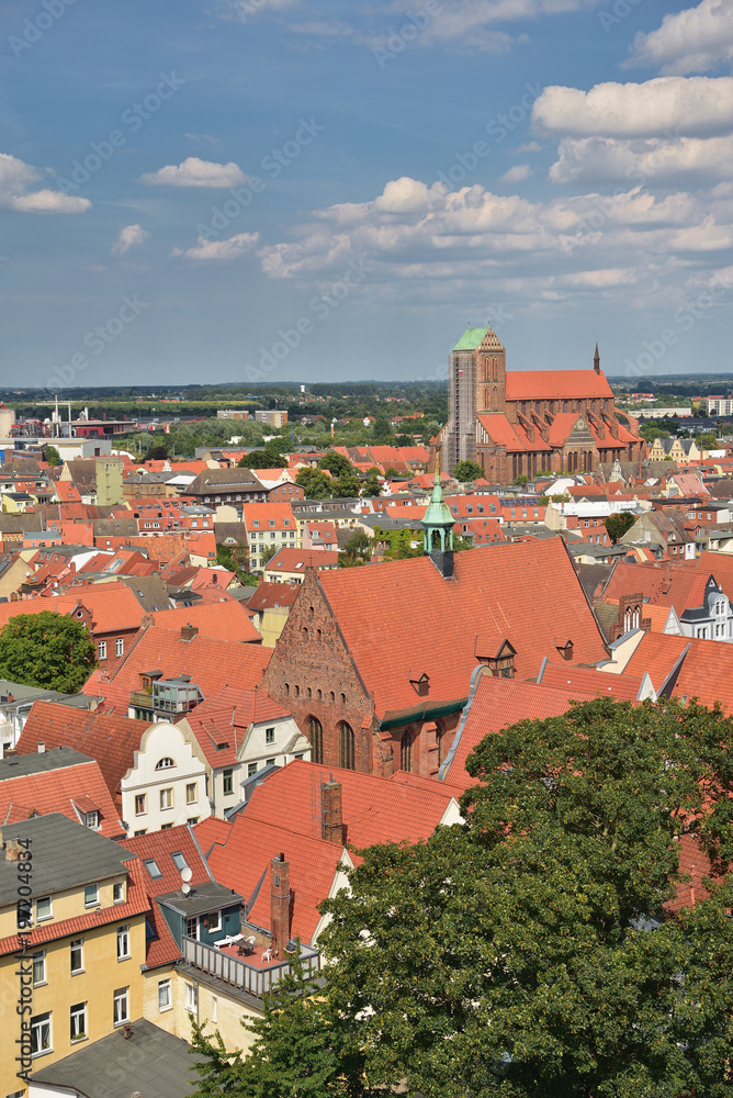 Fototapeta premium Blick auf Wismar