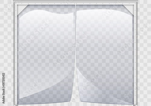 Flexible plastic curtain