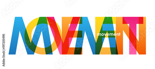 MOVEMENT Colorful Letters Icon