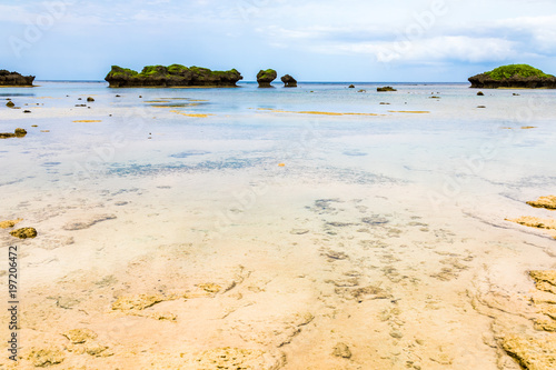 Hoshizuna beach.Shooting location is Iriomote Island, Okinawa Prefecture, Japan. photo