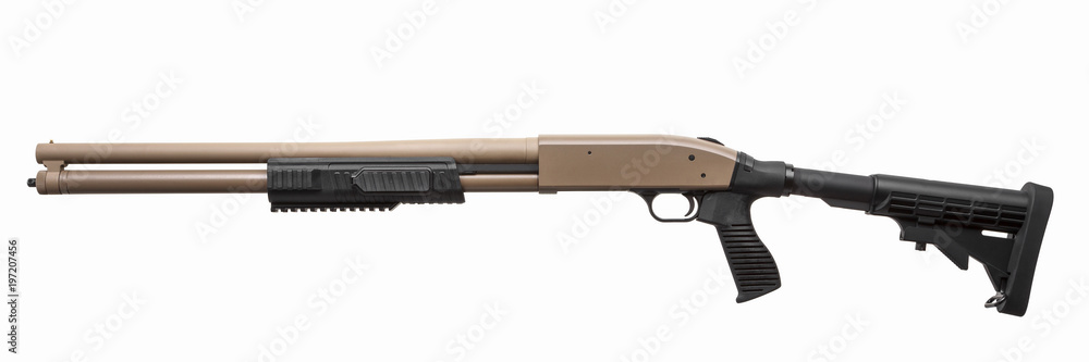 Shotgun isolated on white Shotgun isolated on white