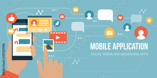 Social media app on a smartphone