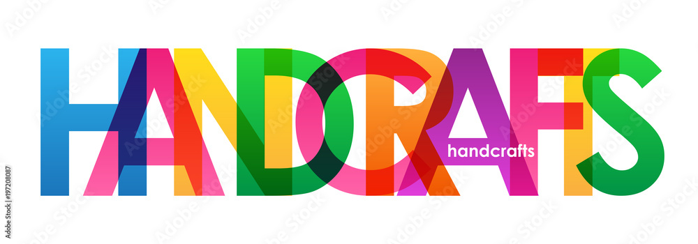 HANDCRAFTS Colourful Letters Icon HANDCRAFTS Colourful Letters Icon