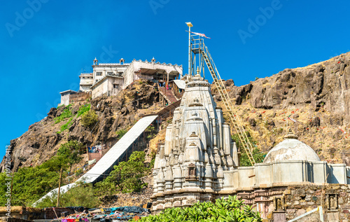 Kalika Mata Temple at the summit of Pavagadh Hill and Suparshvanath Old Digamber Temple - Gujarat, India