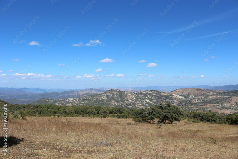 Fototapeta premium nice mount and land of ixpantepec nieves oaxaca
