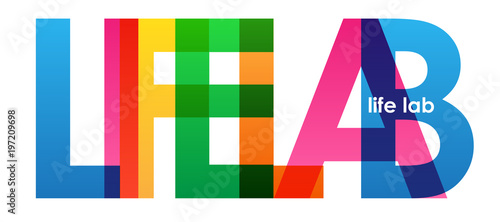 LIFE LAB colorful typography banner