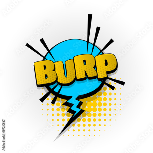 burp parp sound comic book text pop art