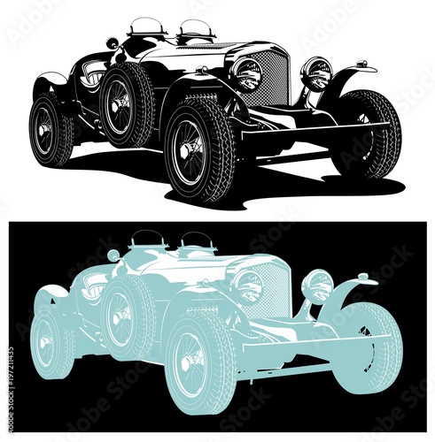 Vector vintage car