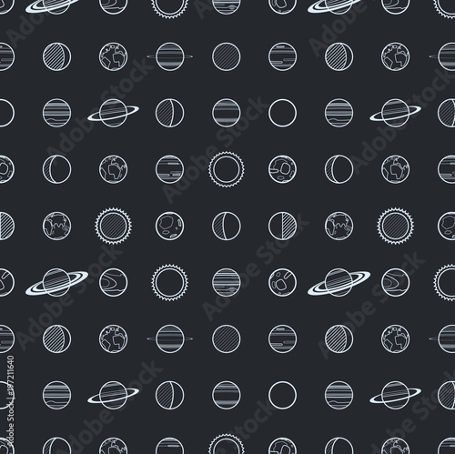 Planets Icon Pattern