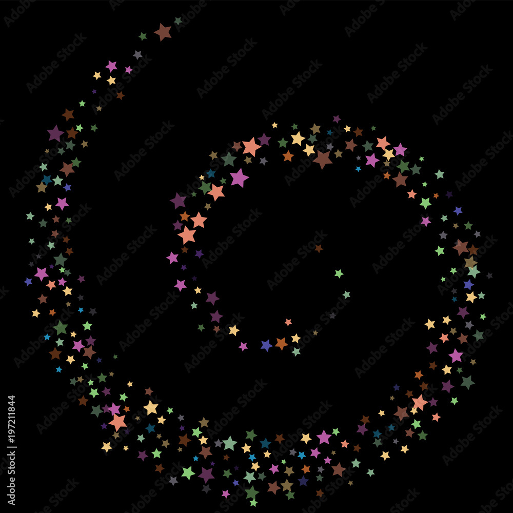 Glitter Vector Falling Stars Pattern. Carnival Festival Confetti Celebration Border. Christmas, New Year, Birthday, Music Firework. Modern Gift Voucher Glitter Vector Falling Stars Pattern.