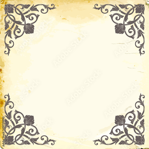 Vector baroque of vintage elements for design. 