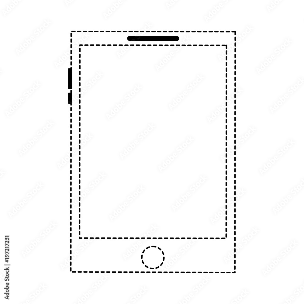 smartphone display digital device blank vector illustration dotted line smartphone display digital device blank vector illustration dotted line