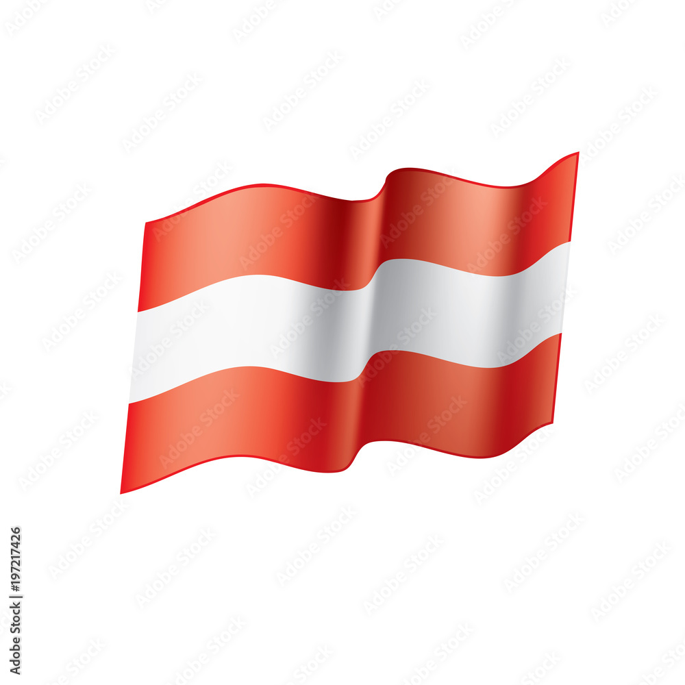 Naklejka premium Austria flag, vector illustration
