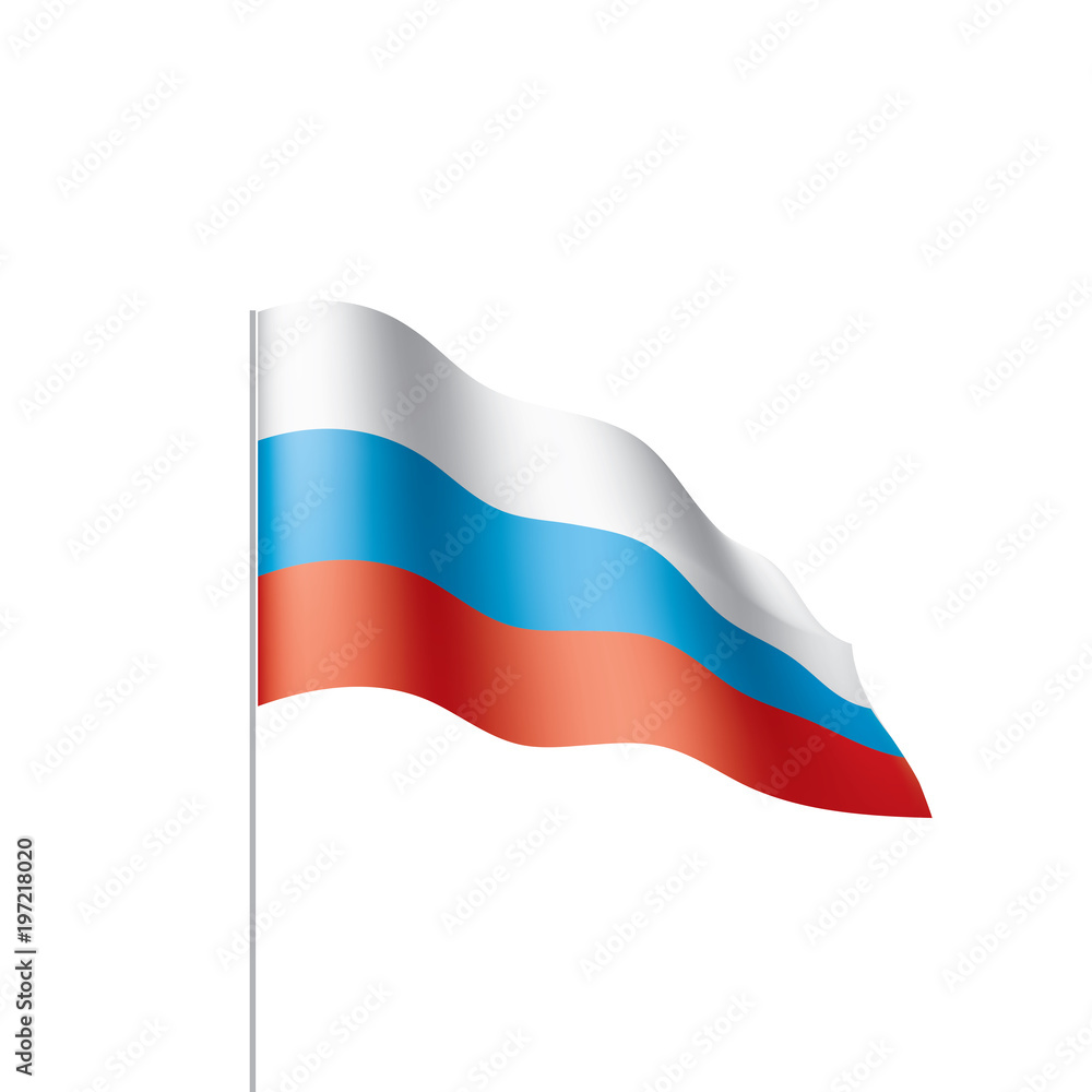 Fototapeta premium Russia flag, vector illustration