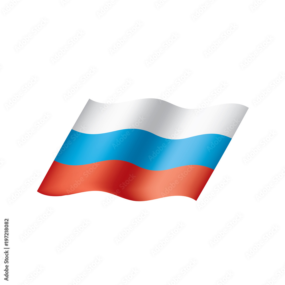 Fototapeta premium Russia flag, vector illustration