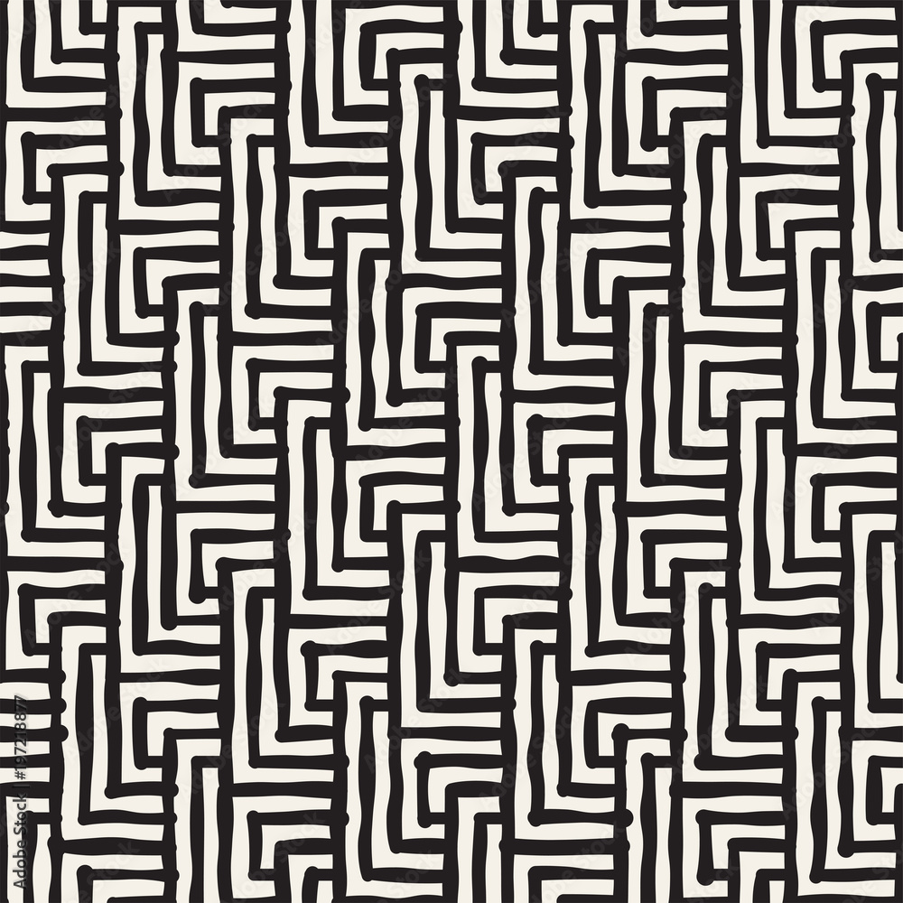 Seamless abstract hand drawn pattern. Vector freehand lines background texture. Ink brush strokes geometric design. Seamless abstract hand drawn pattern. Vector freehand lines background texture. Ink brush strokes geometric design.