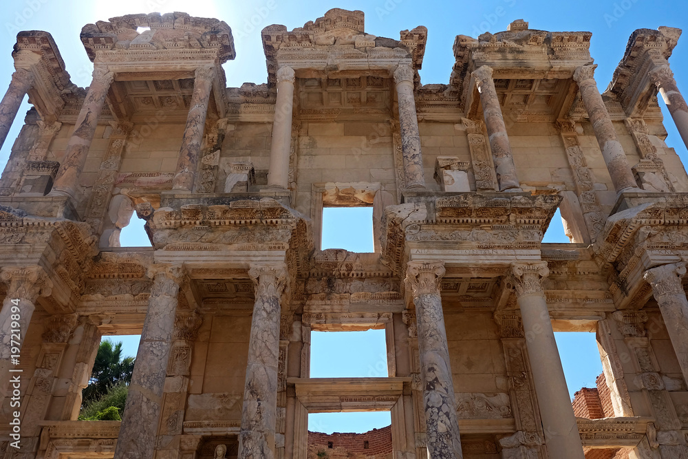 Celsus Library in the ancient city of ephesus in Turkey.