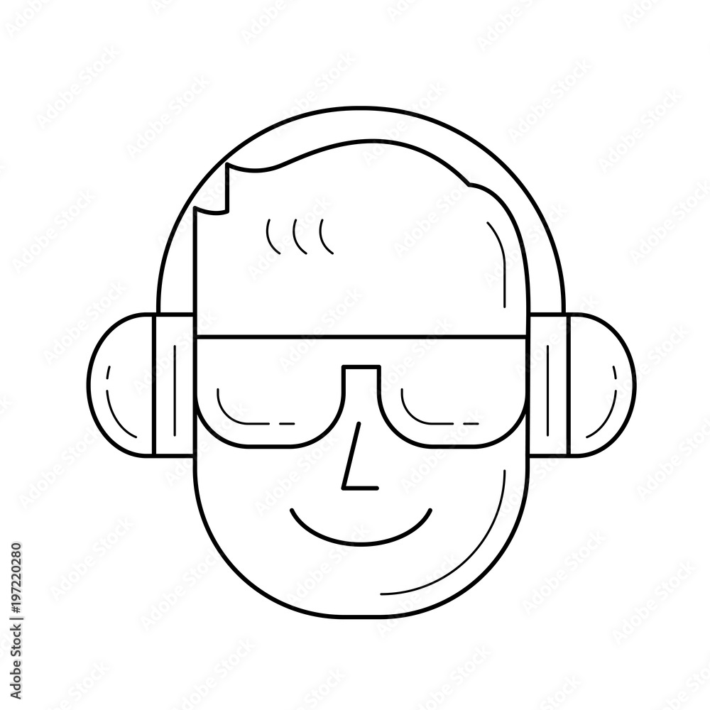 Obraz premium Music fan vector line icon isolated on white background. Music fan line icon for infographic, website or app. Icon designed on a grid system.