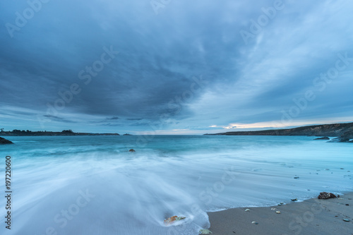 afternoon of clouds on the beach of Arnao