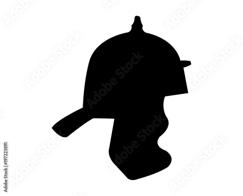 Canvas Print Simple, black roman helmet silhouette