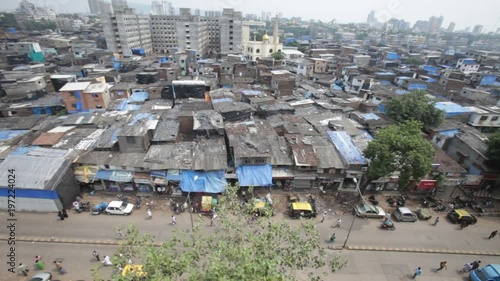 Aerial view of slum 