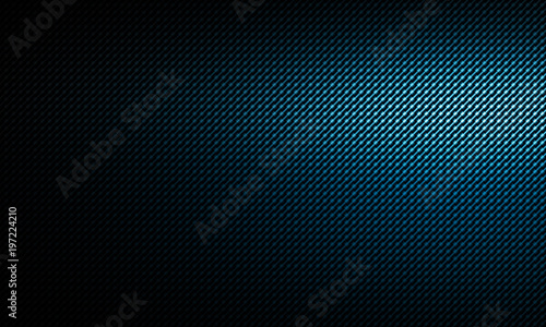 Abstract modern blue carbon fiber texture with left side light, material design for background, wallpaper, graphic design