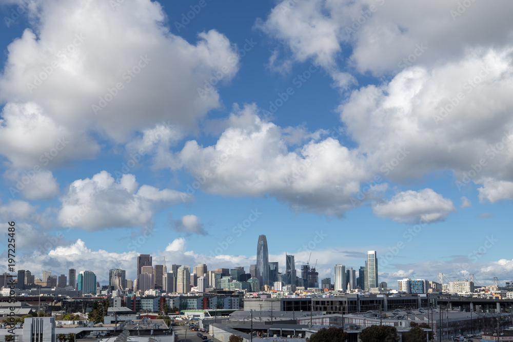 San Francisco Skyline with clouds during daytime