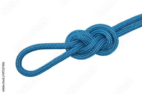 knot eight of blue rope