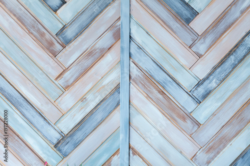Abstract of colored wooden panels