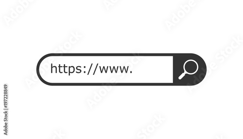 Address and navigation bar icon. Vector illustration. Business concept search www https pictogram.