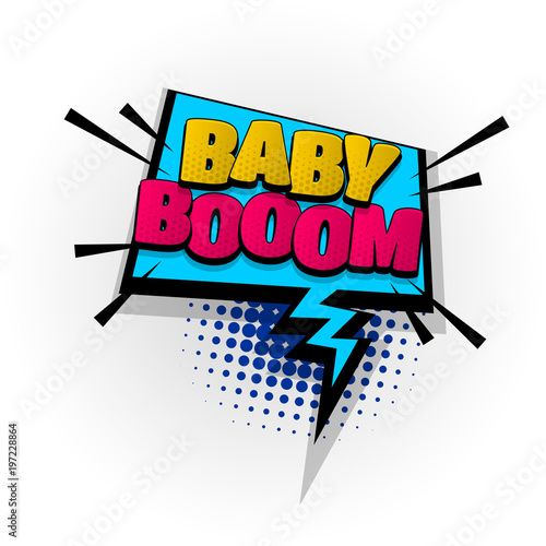 baby boom kids zone comic book text pop art
