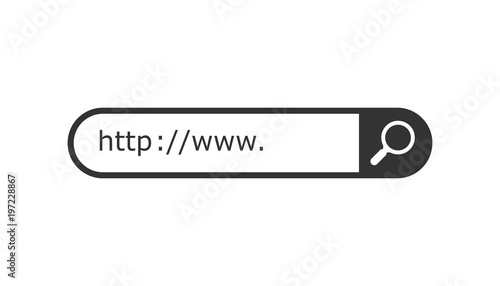 Address and navigation bar icon. Vector illustration. Business concept search www http pictogram. photo