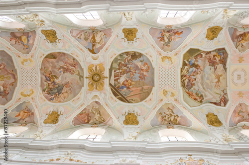 Deckengemälde in der Klosterkirche in Ochsenhausen photo