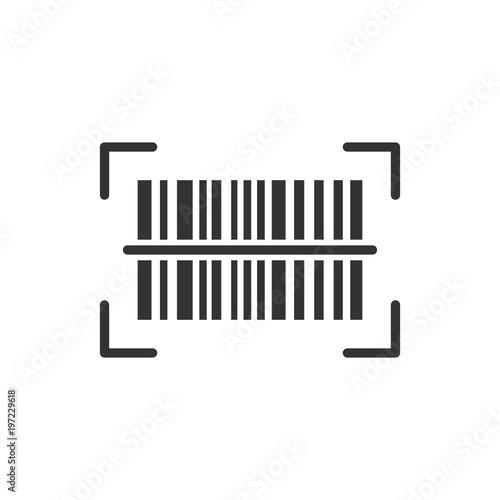 Barcode product distribution icon. Vector illustration. Business concept barcode pictogram.