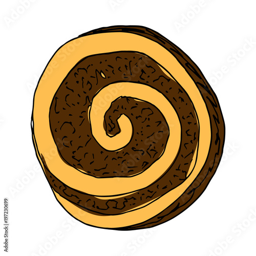 Bisquit icon in hand drawn style