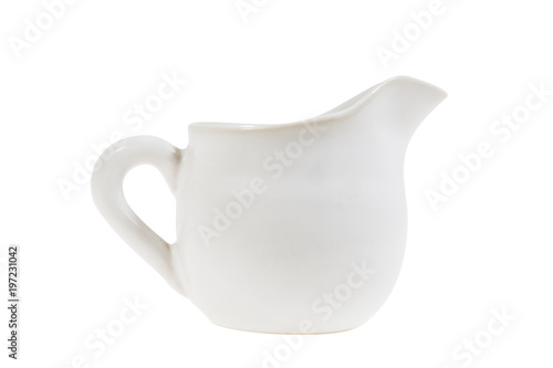 Ceramic jug / View of ceramic jug on white background.