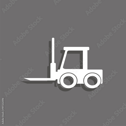 The loader. White vector icon