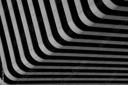 simple architecture of modern building pattern - black and white