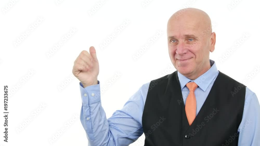 Businessman Make a Presentation Sign Using a Hand Gestures Indicating Product Businessman Make a Presentation Sign Using a Hand Gestures Indicating Product