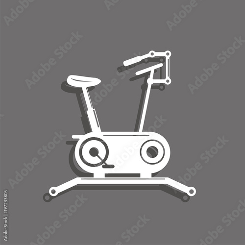 Indoor exercise bike. Symbol. Vector icon.