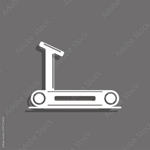 Treadmill. Symbol. Vector icon. 