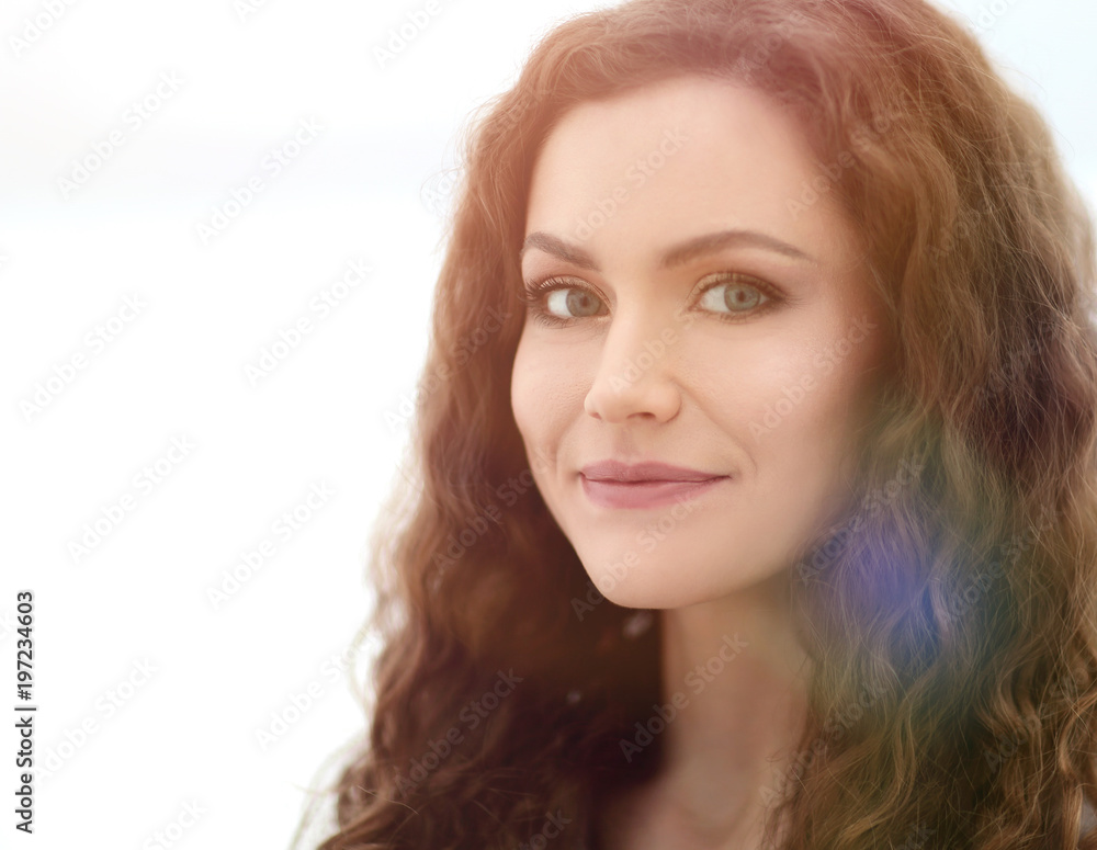closeup .the face of a beautiful modern woman. closeup .the face of a beautiful modern woman.